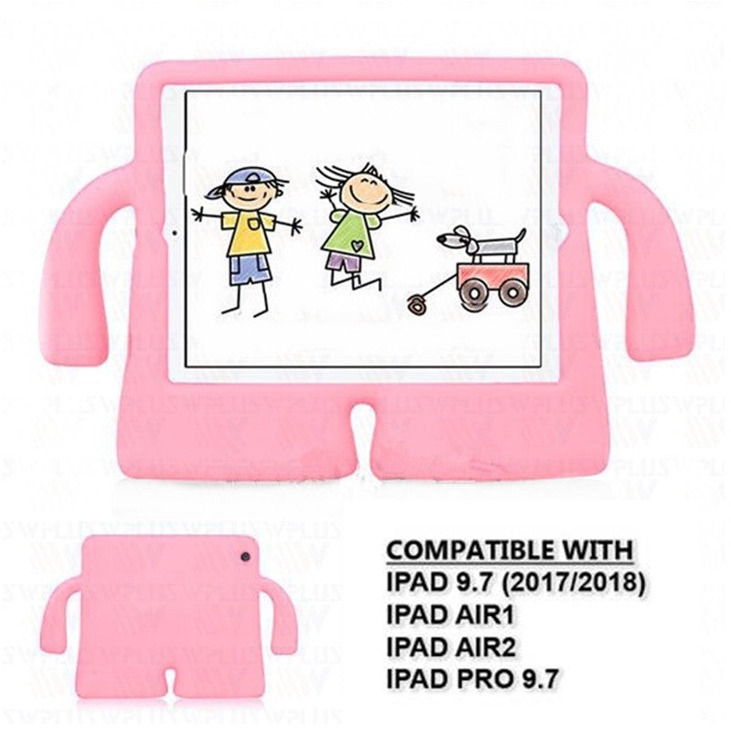 Silicone Kids Case for iPad 5 6 (5th 6th Gen.) / Air 1 2 (1st 2nd Gen.) / Pro 9.7