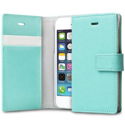 Leather Folio Wallet Case for iPhone 5 / 5S