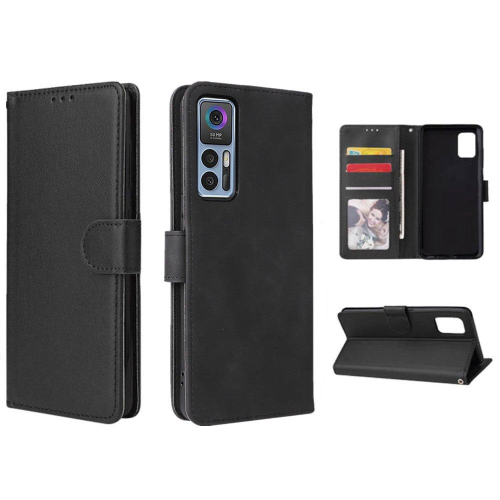 Leather Folio Wallet Case for TCL 30 5G