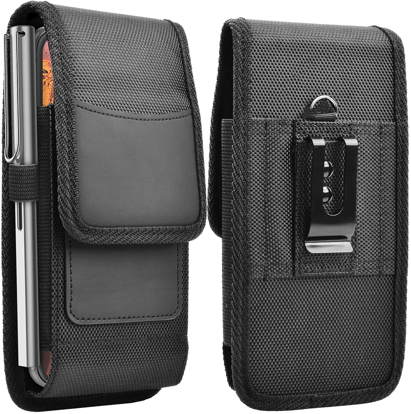 Nylon Phone Holster Belt Pouch Case with Metal Clip