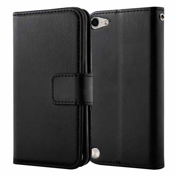 Étui portefeuille folio en cuir pour iPod Touch 5/6/7