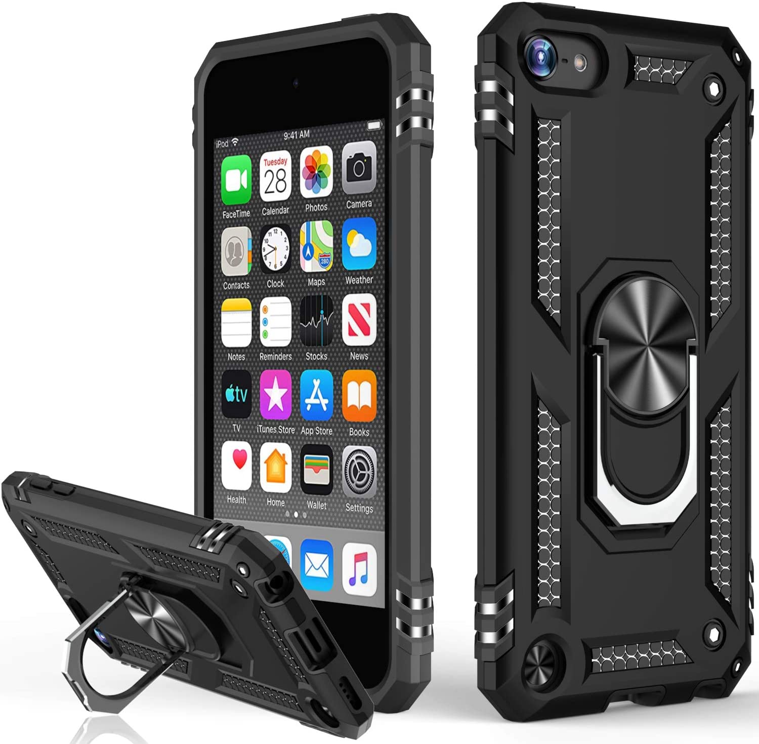 Hybrid Ring Case for iPod Touch 5 / 6 / 7