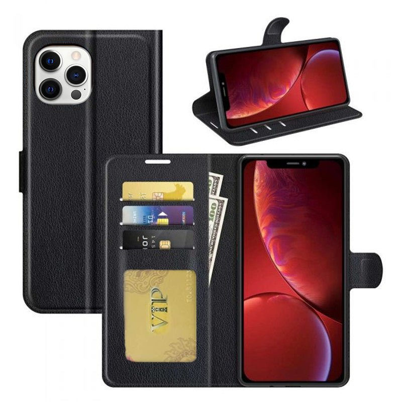 Leather Folio Wallet Case for iPhone 13 Pro