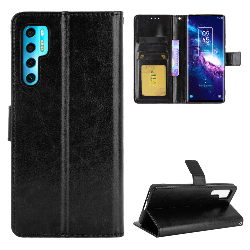 Leather Folio Wallet Case for TCL 20 Pro 5G