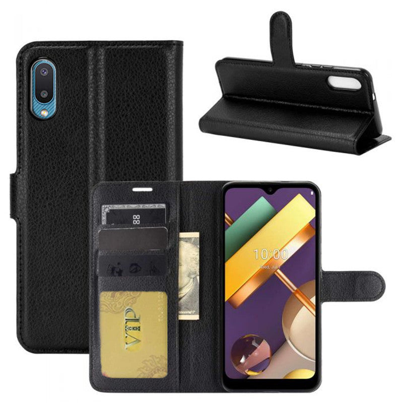 Leather Folio Wallet Case for Samsung Galaxy A02