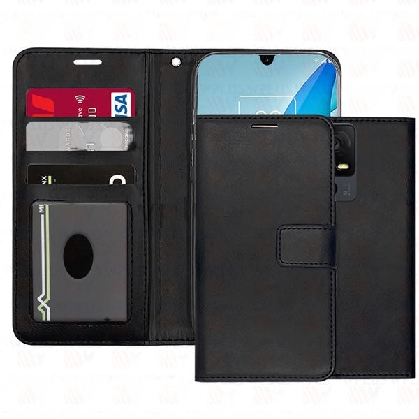 Leather Folio Wallet Case for TCL 40 SE / 40 XL