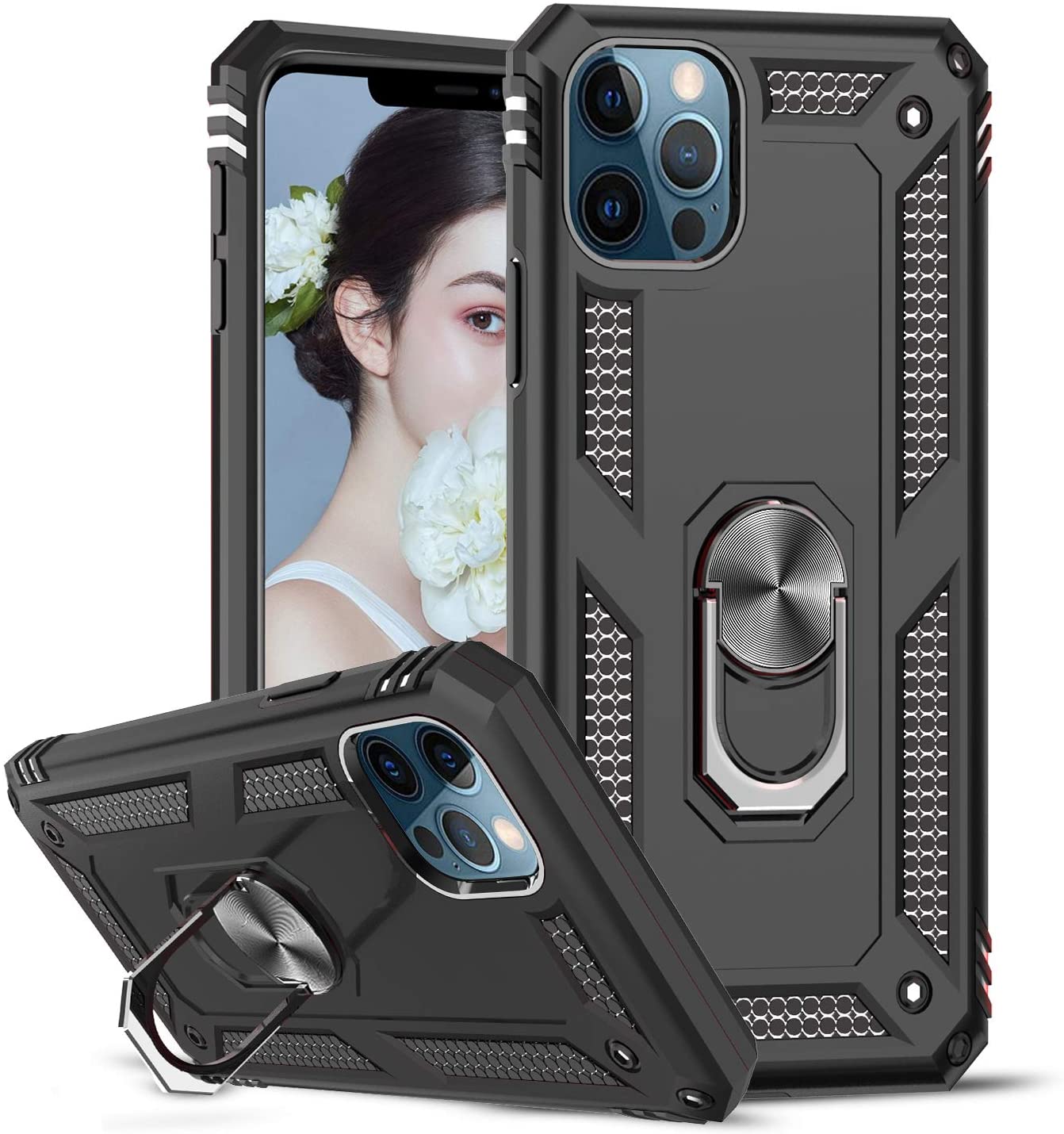 Coque à anneau hybride pour iPhone 13 Pro