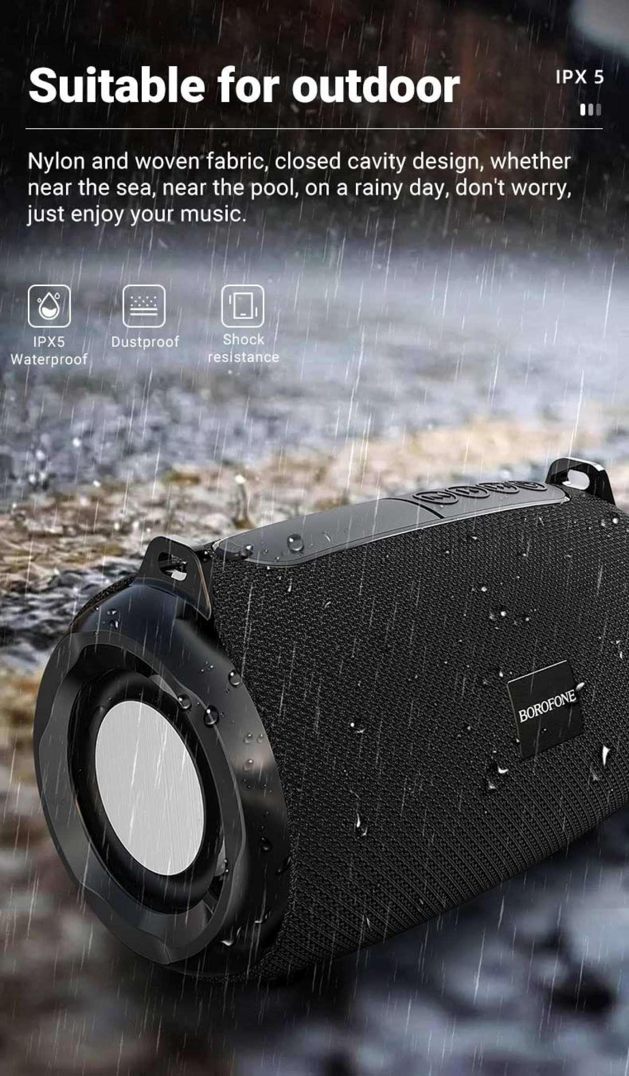 Waterproof Portable Wireless Bluetooth Stereo Speaker