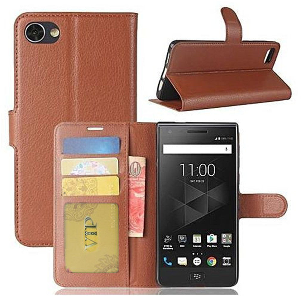 Leather Folio Wallet Case for Blackberry DTek 60