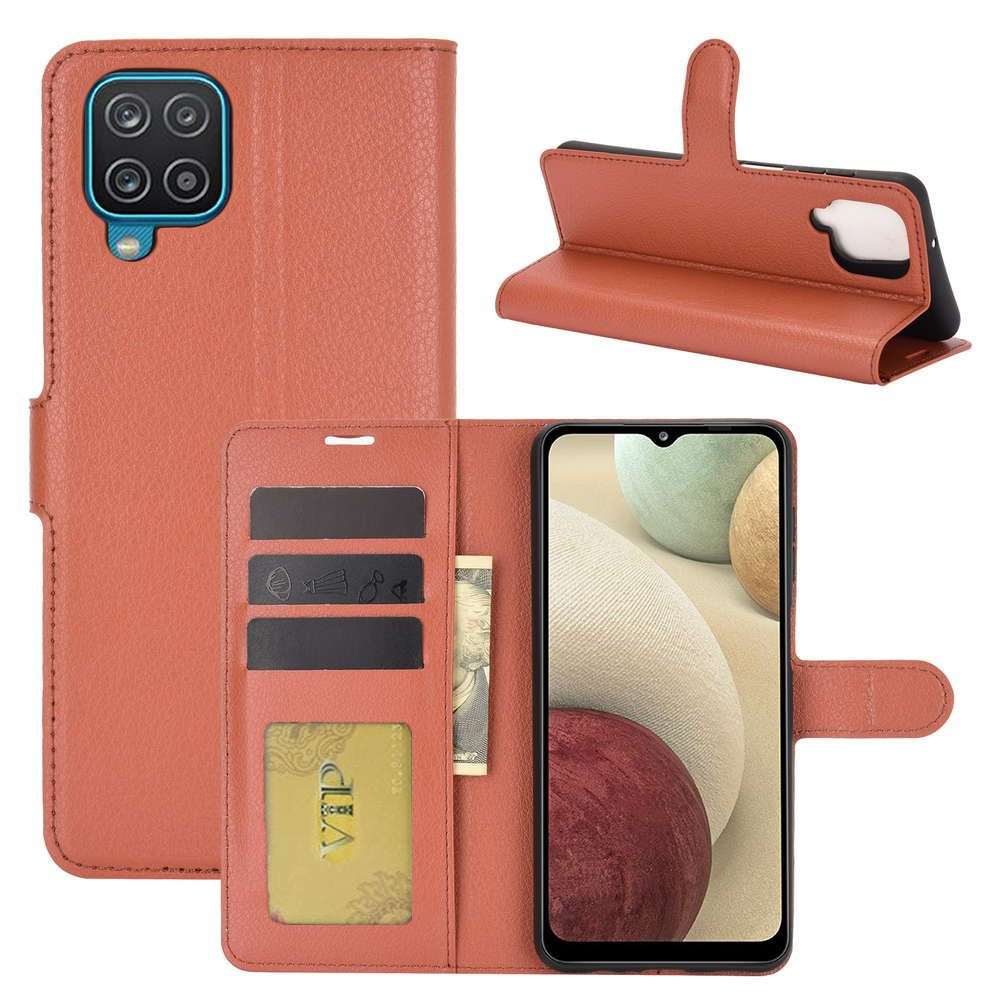 Leather Folio Wallet Case for Samsung Galaxy A12 / M12 / F12