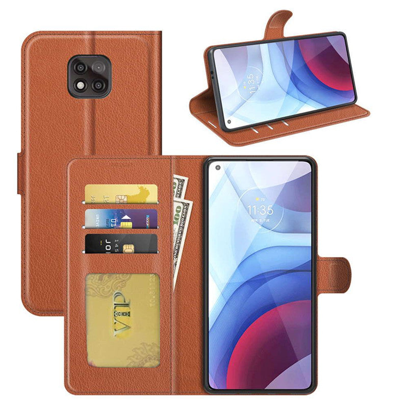 Leather Folio Wallet Case for Motorola Moto G Power (2021)