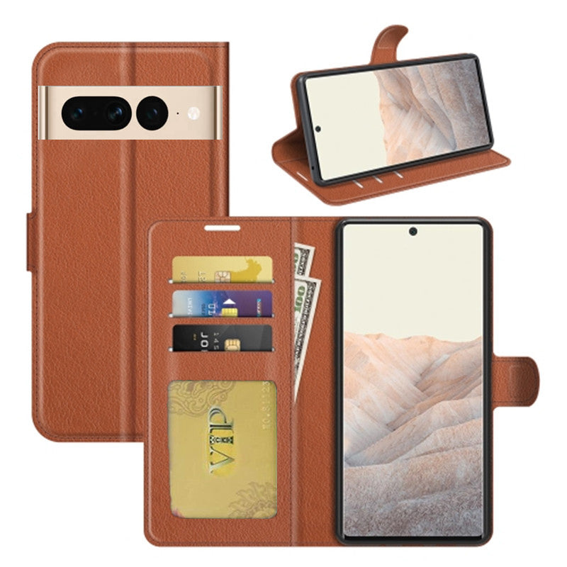 Leather Folio Wallet Case for Google Pixel 7 Pro