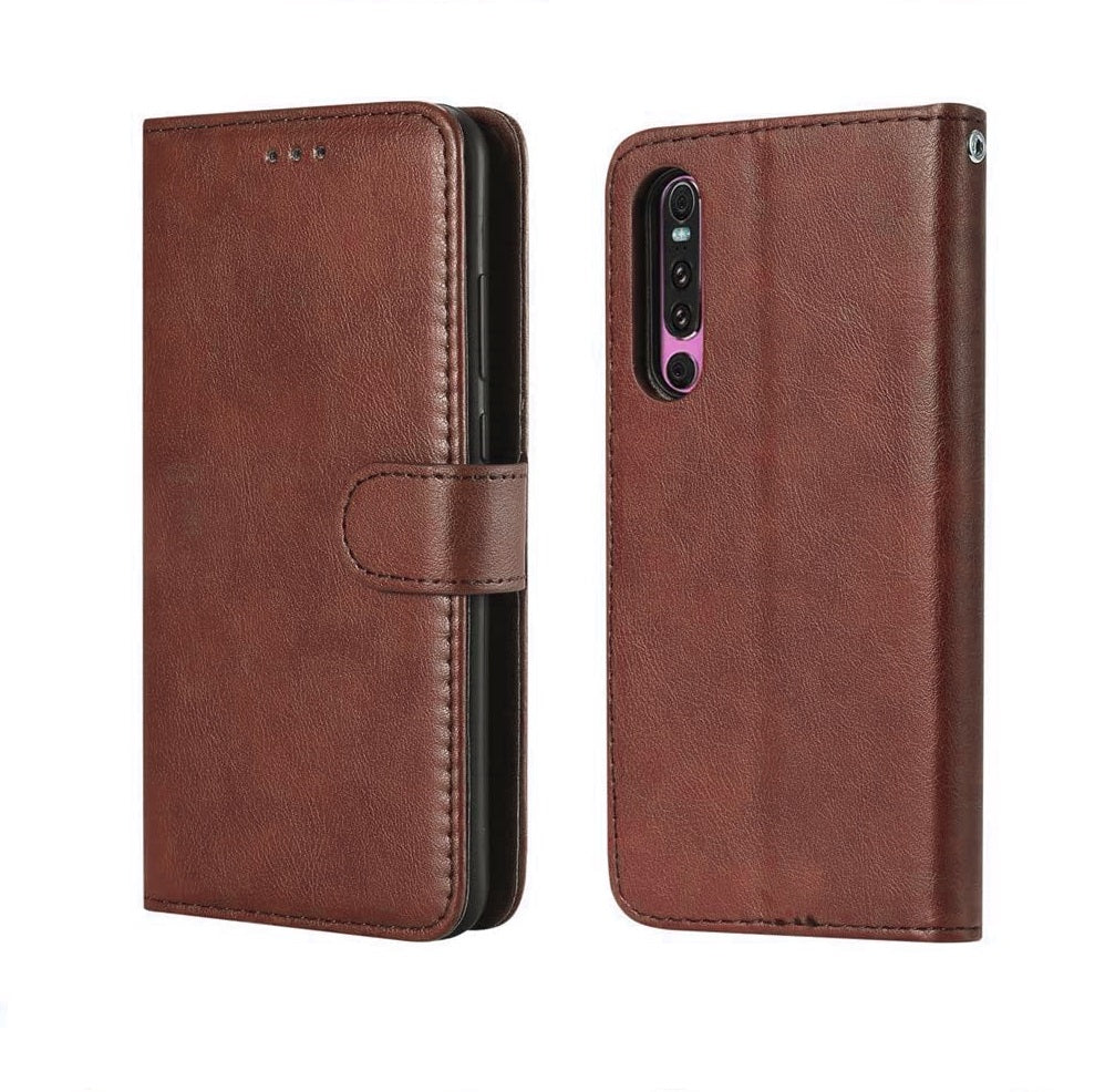 Leather Folio Wallet Case for Huawei P30