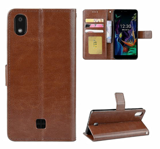 Leather Folio Wallet Case for LG K20 2019