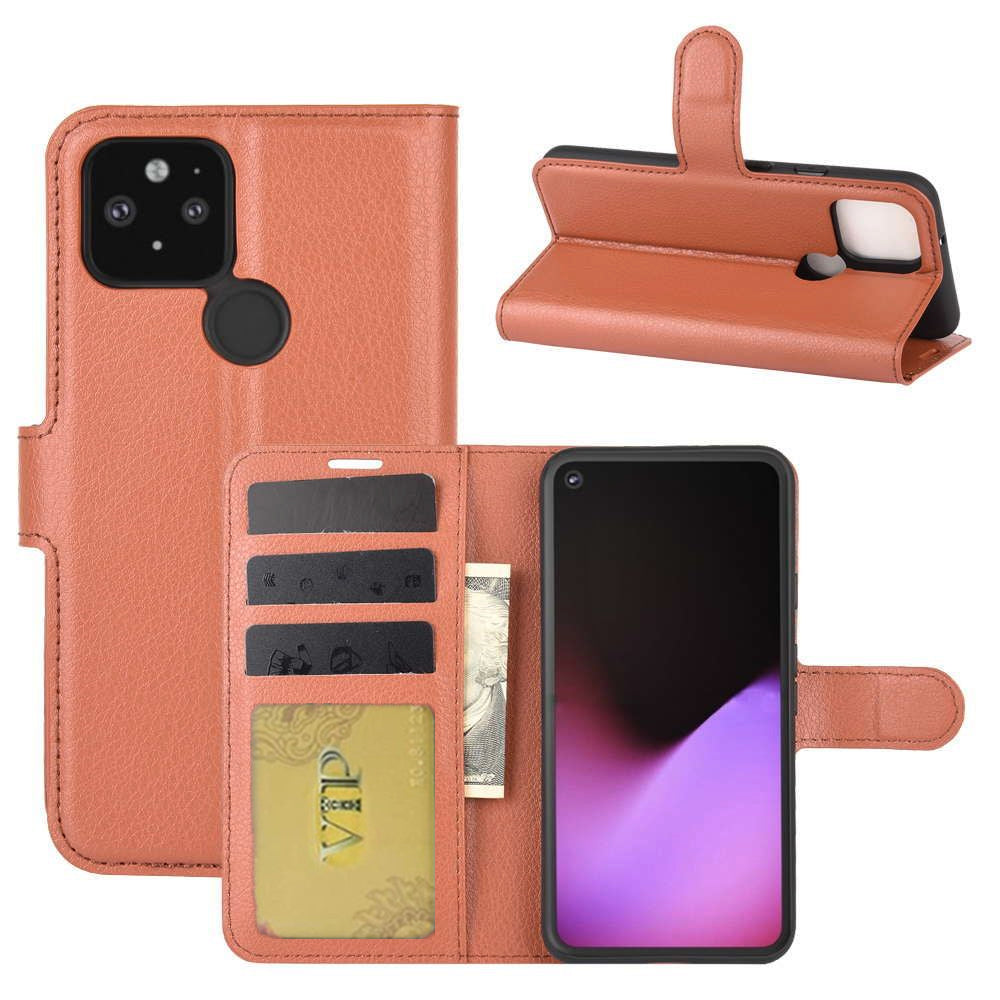 Leather Folio Wallet Case for Google Pixel 4a 5G