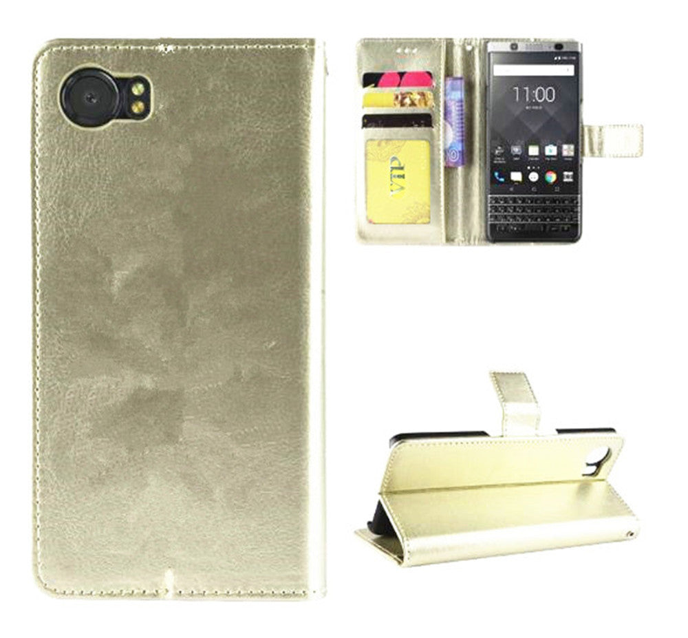 Leather Folio Wallet Case for Blackberry DTek 60