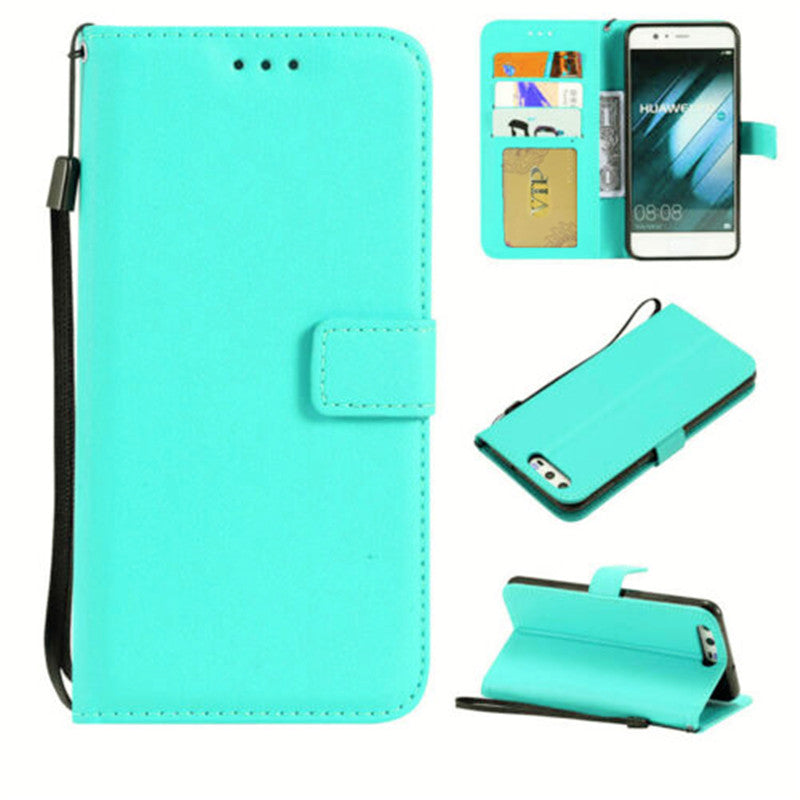 Leather Folio Wallet Case for Huawei P10