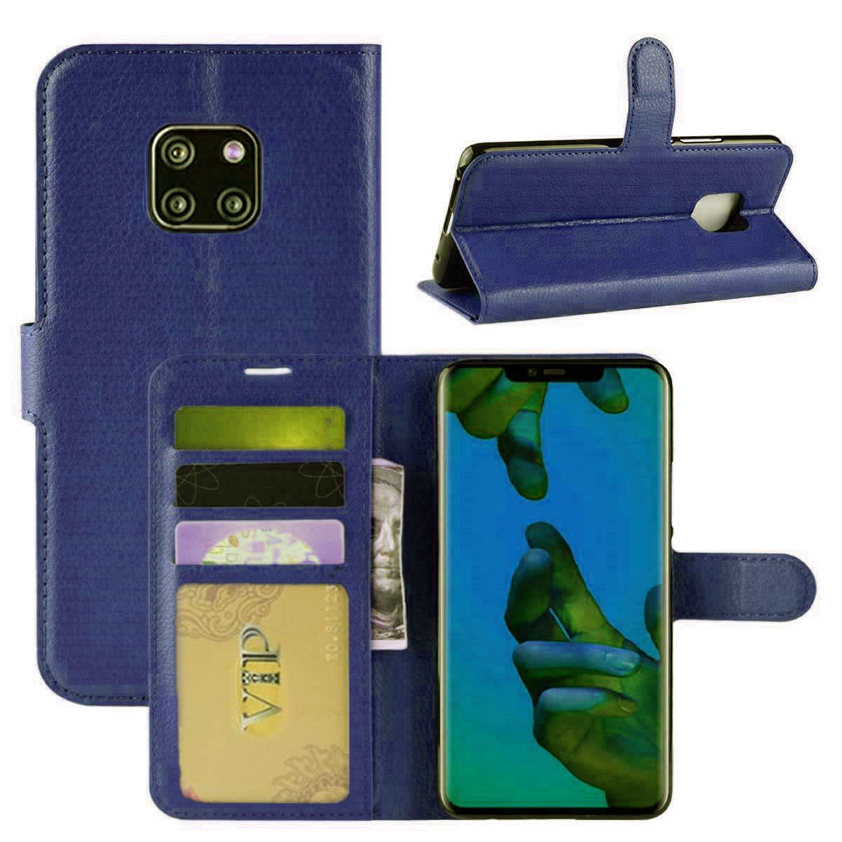 Leather Folio Wallet Case for Huawei Mate 20 Pro