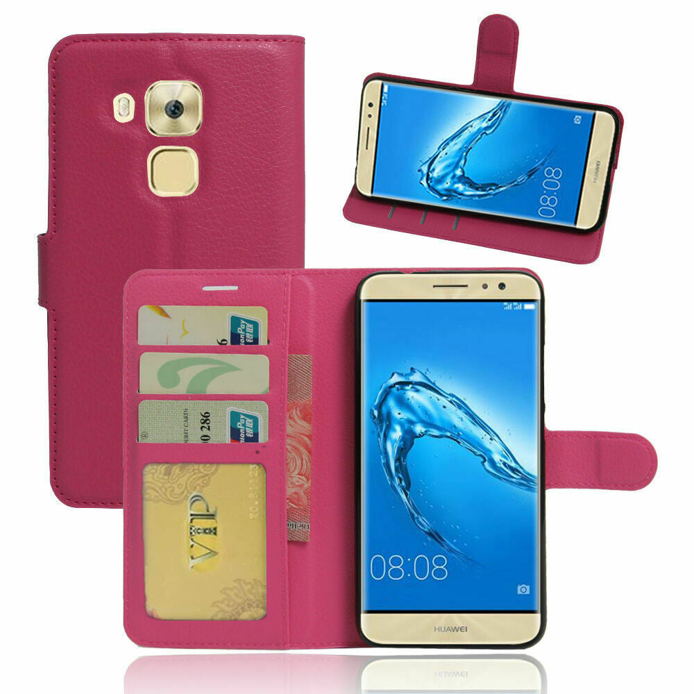 Leather Folio Wallet Case for Huawei Nova Plus