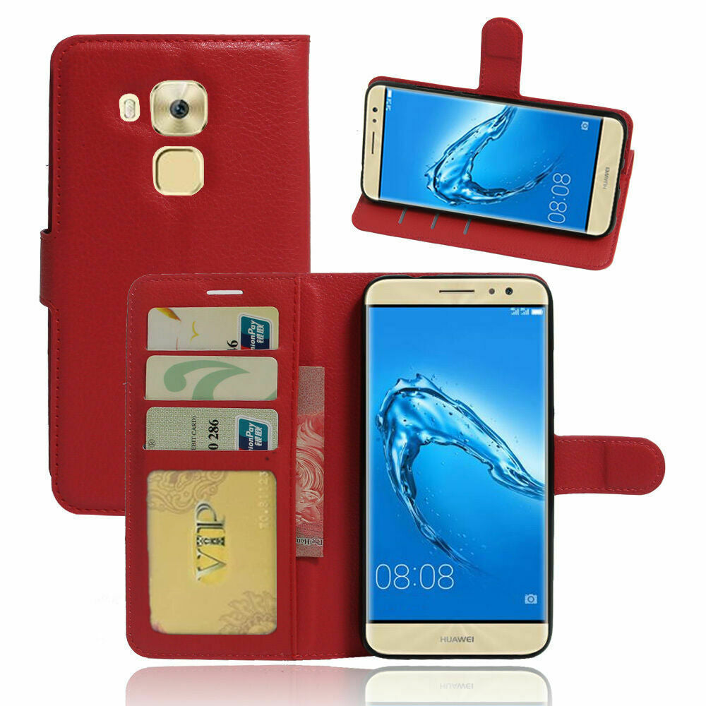 Leather Folio Wallet Case for Huawei Nova Plus