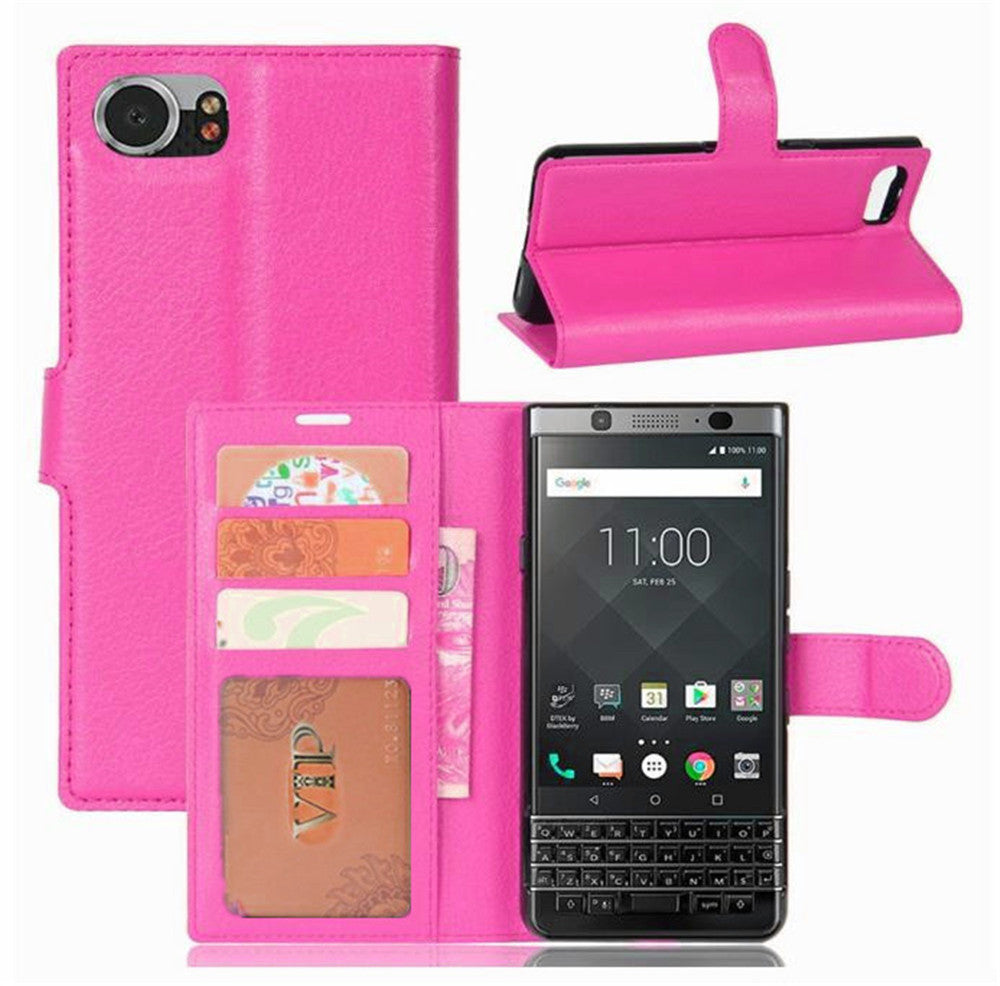 Leather Folio Wallet Case for Blackberry KeyOne Key1