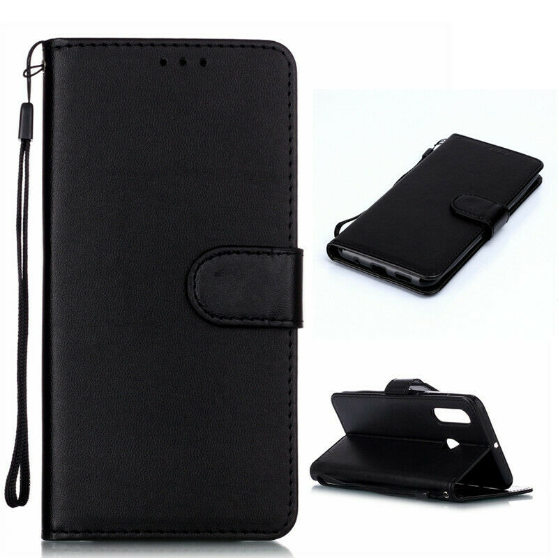 Leather Folio Wallet Case for Huawei P30 Lite