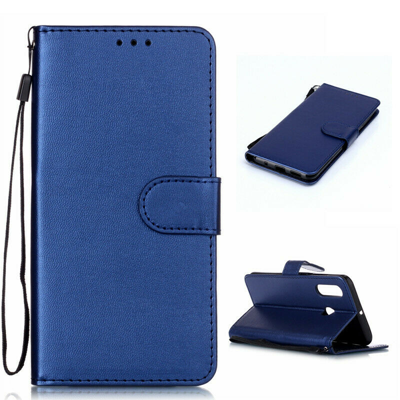 Leather Folio Wallet Case for Huawei P30 Lite