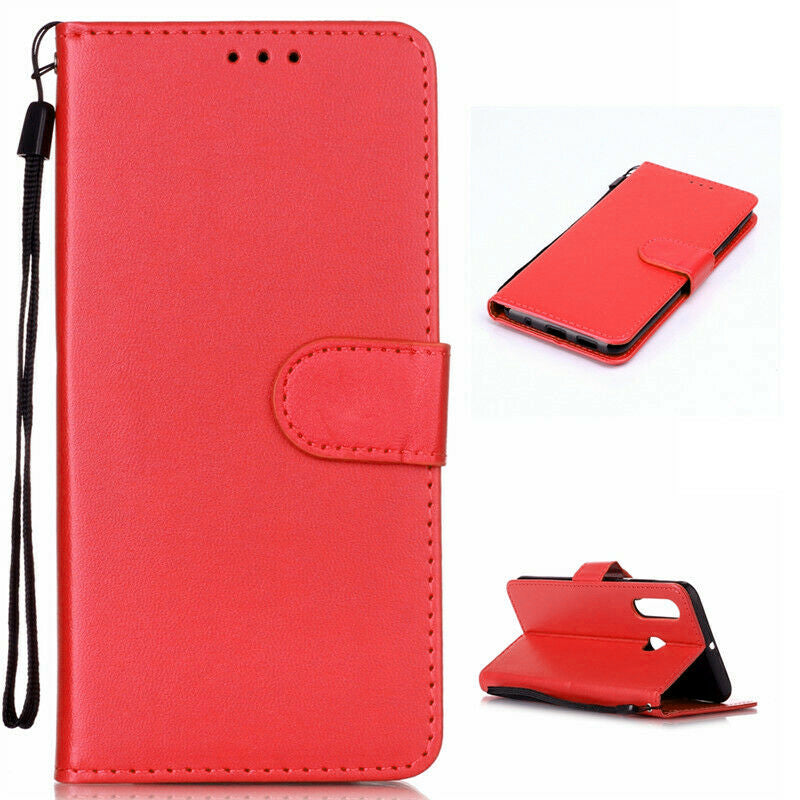 Leather Folio Wallet Case for Huawei P30 Lite