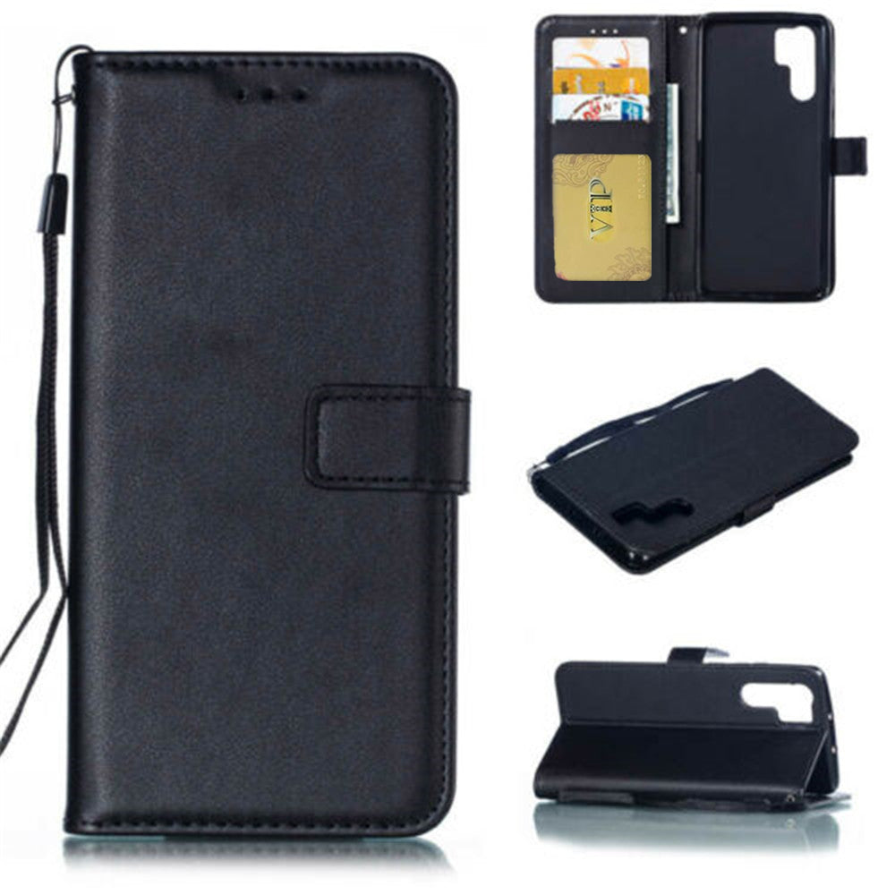 Leather Folio Wallet Case for Huawei P30 Pro