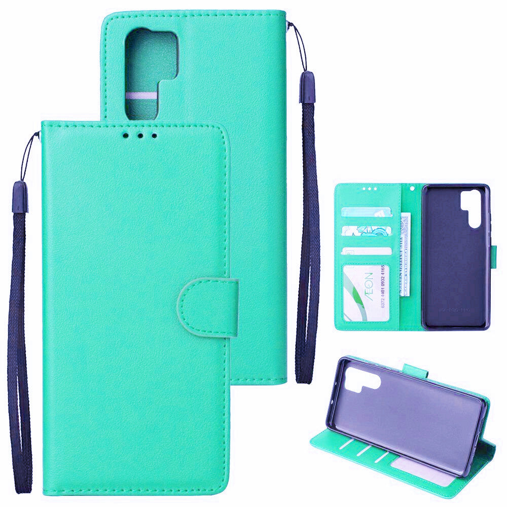 Leather Folio Wallet Case for Huawei P30 Pro