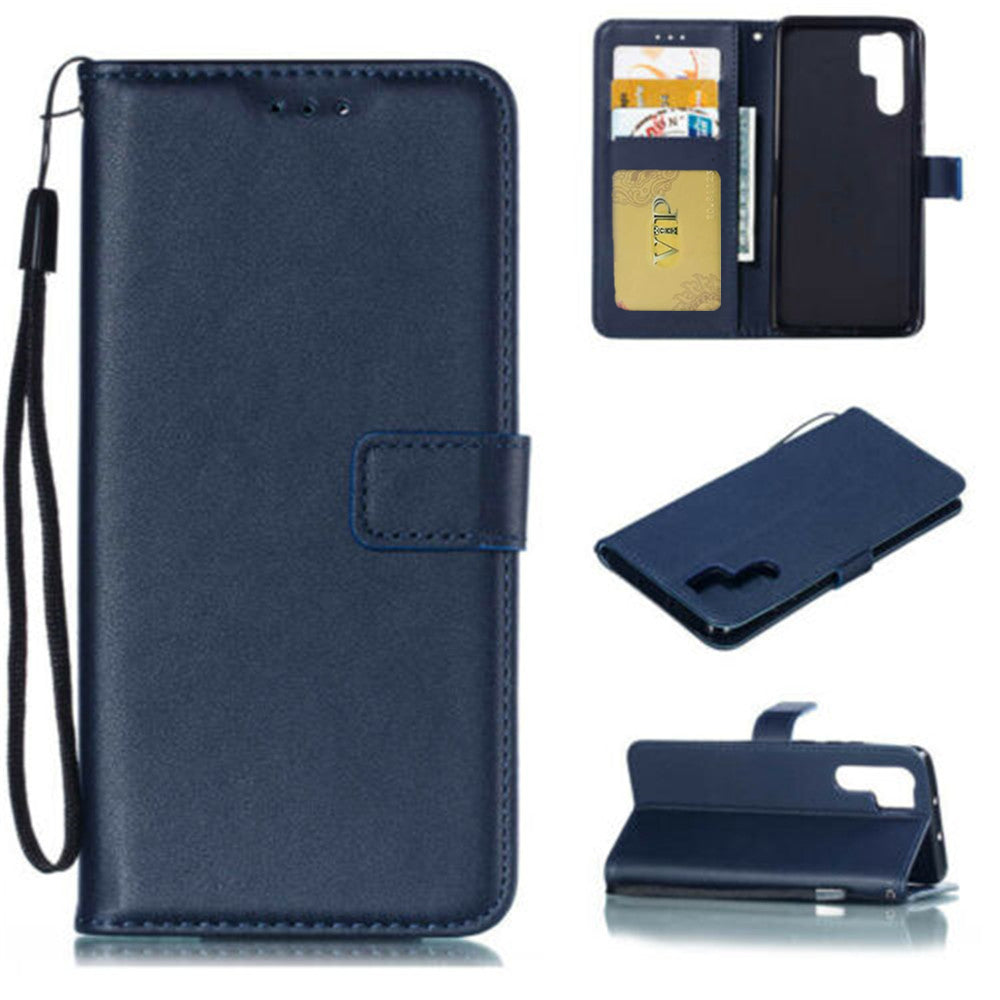 Leather Folio Wallet Case for Huawei P30 Pro