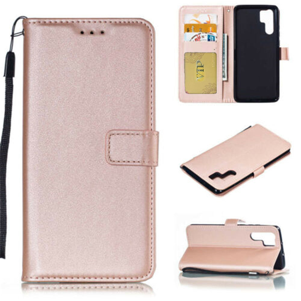 Leather Folio Wallet Case for Huawei P30 Pro