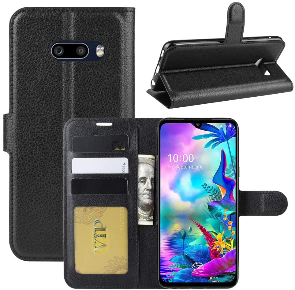 Leather Folio Wallet Case for LG G8X