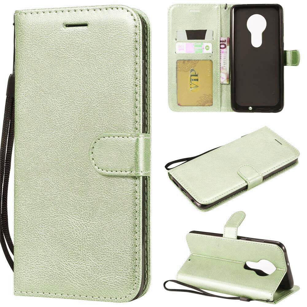 Leather Folio Wallet Case for Motorola Moto G7 Play