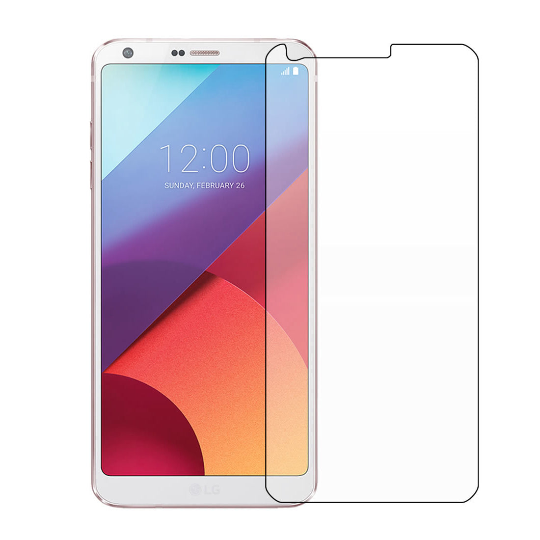 (2 Packs) Tempered Glass Screen Protector for LG G6