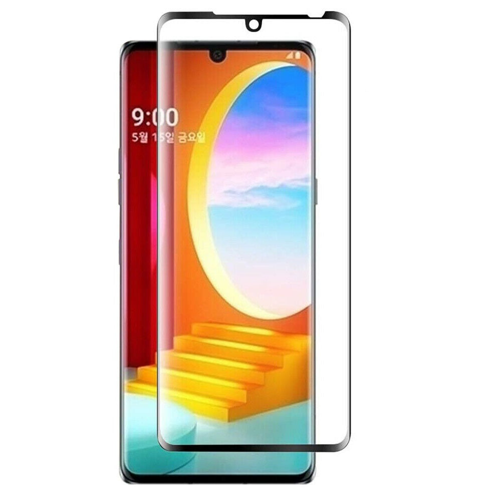 Protecteur d'écran en verre trempé incurvé à couverture complète pour LG G9 ThinQ 5G 2020