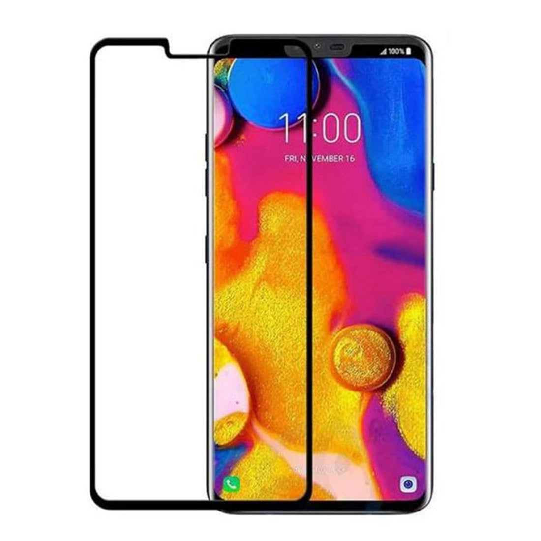 Protecteur d'écran en verre trempé incurvé à couverture complète pour LG G8 / G8 ThinQ