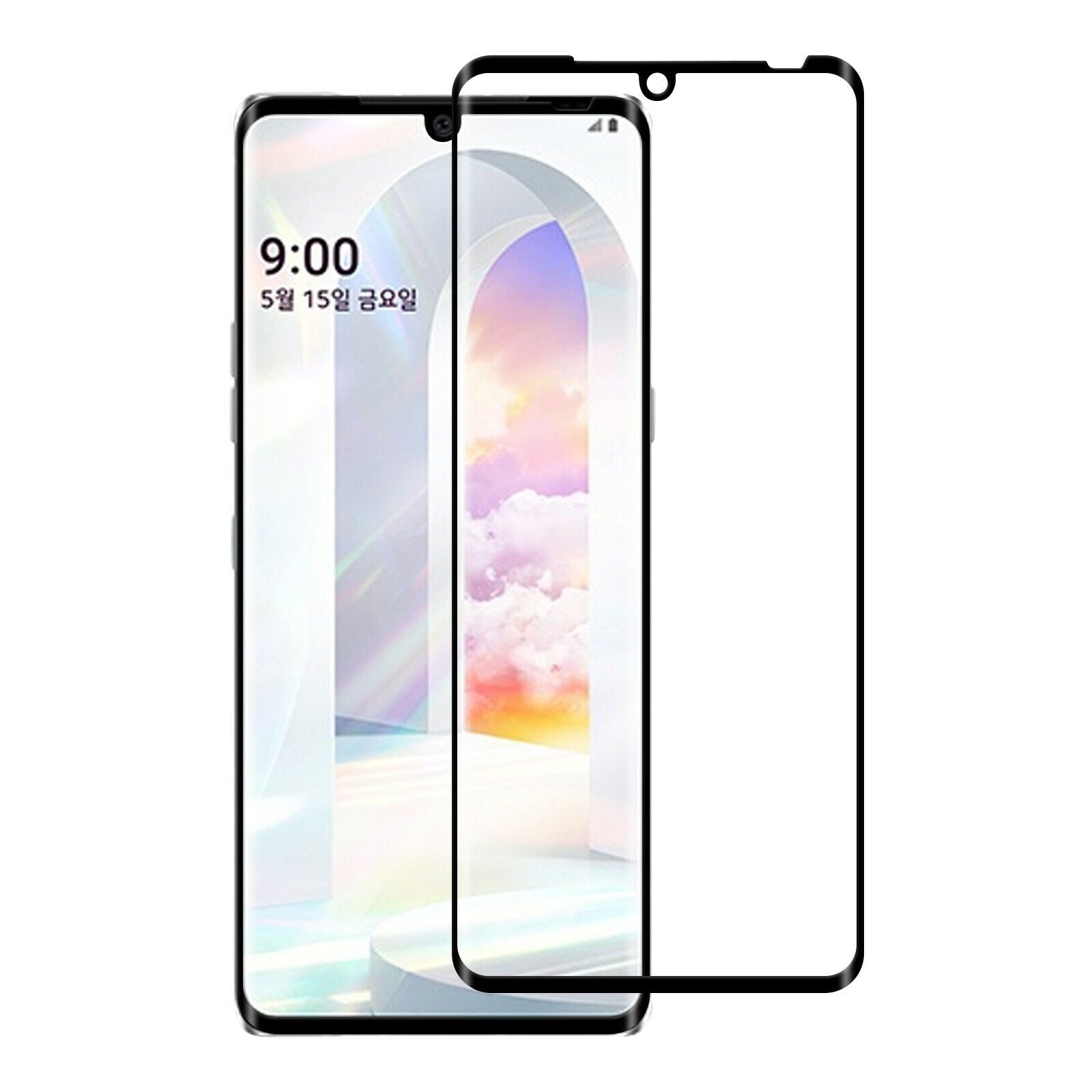 Curved Full Coverage Tempered Glass Screen Protector for LG Velvet 5G