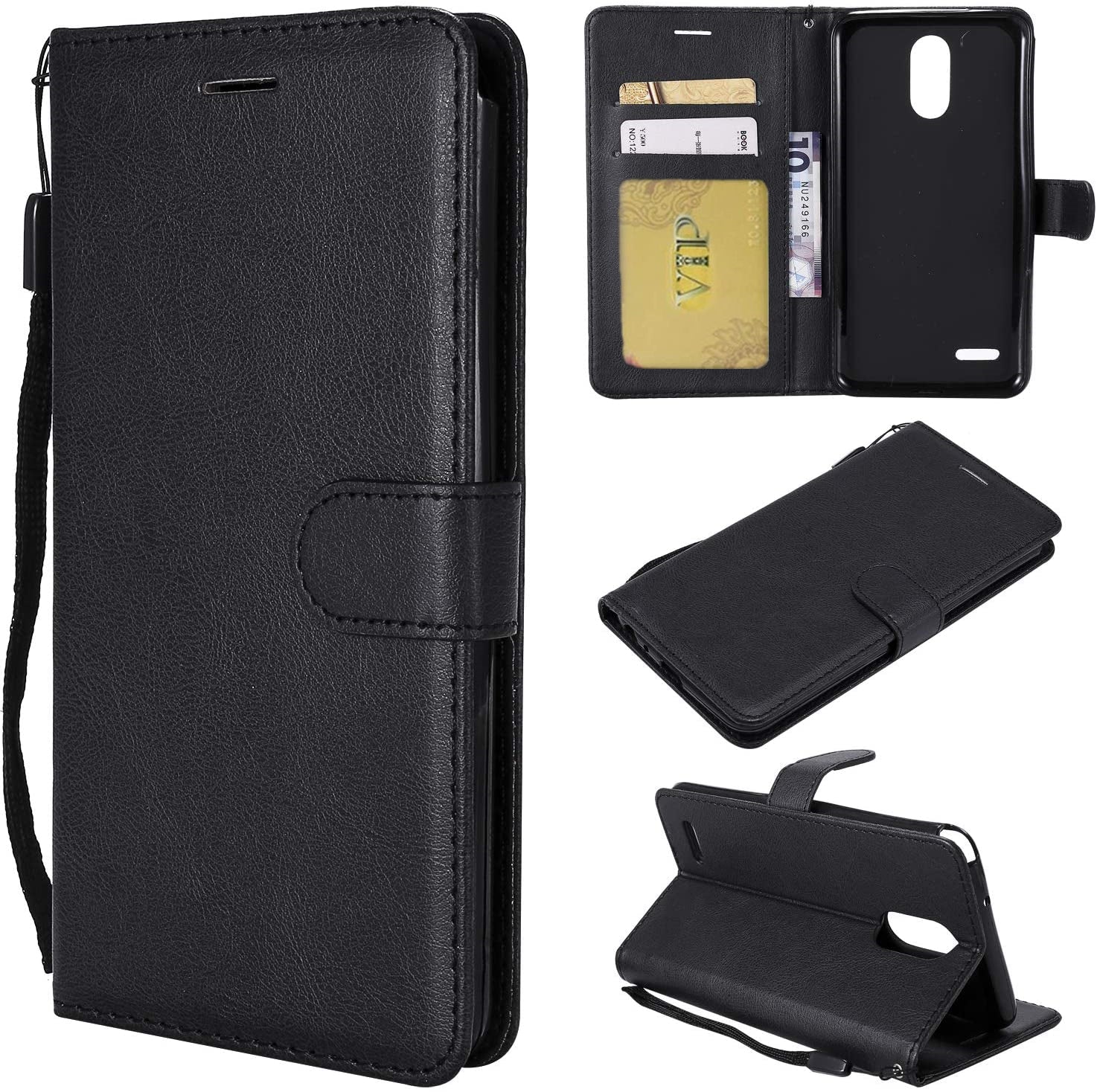 Leather Folio Wallet Case for LG Stylo 3 / Stylo 3 Plus