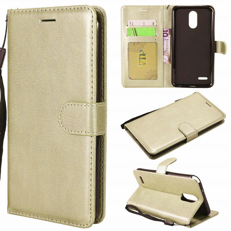 Leather Folio Wallet Case for LG Stylo 3 / Stylo 3 Plus