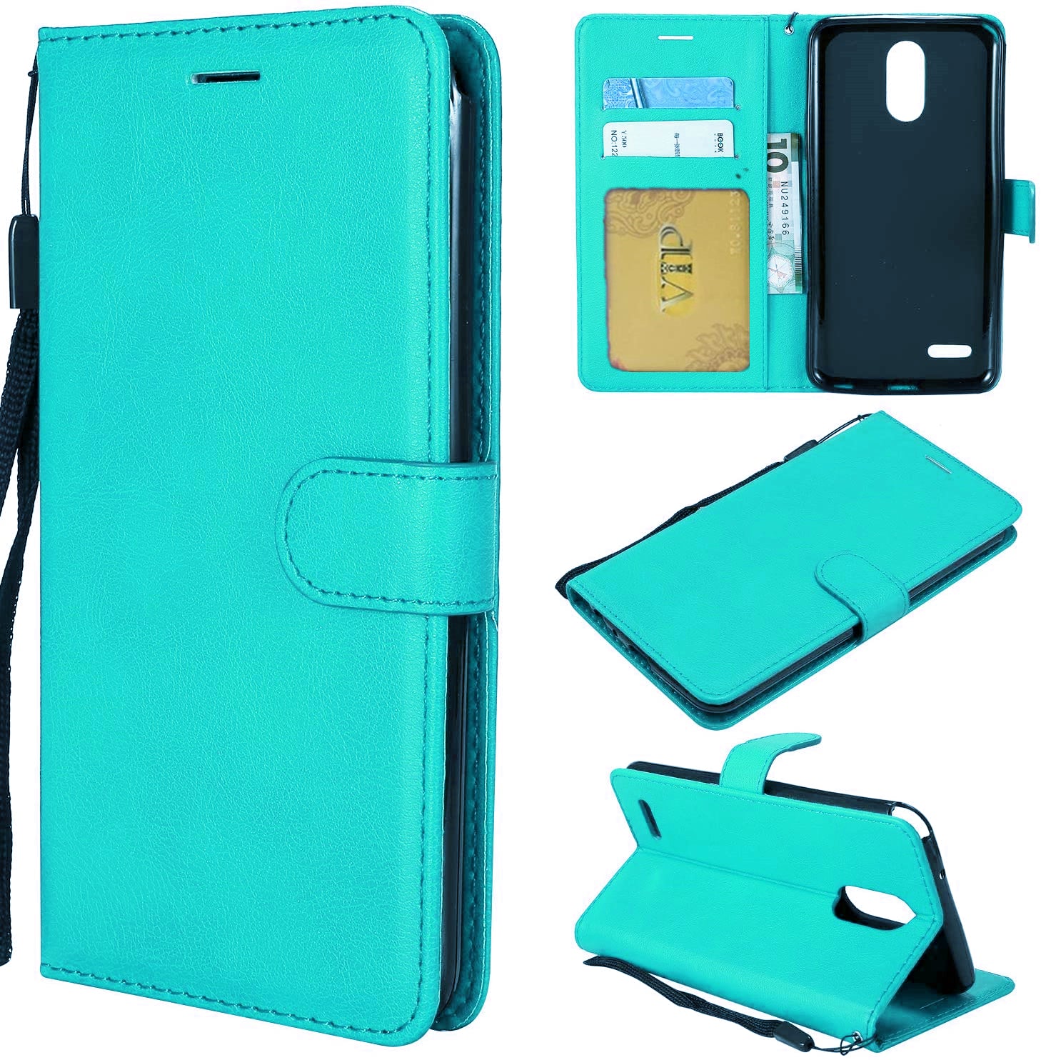 Leather Folio Wallet Case for LG Stylo 3 / Stylo 3 Plus