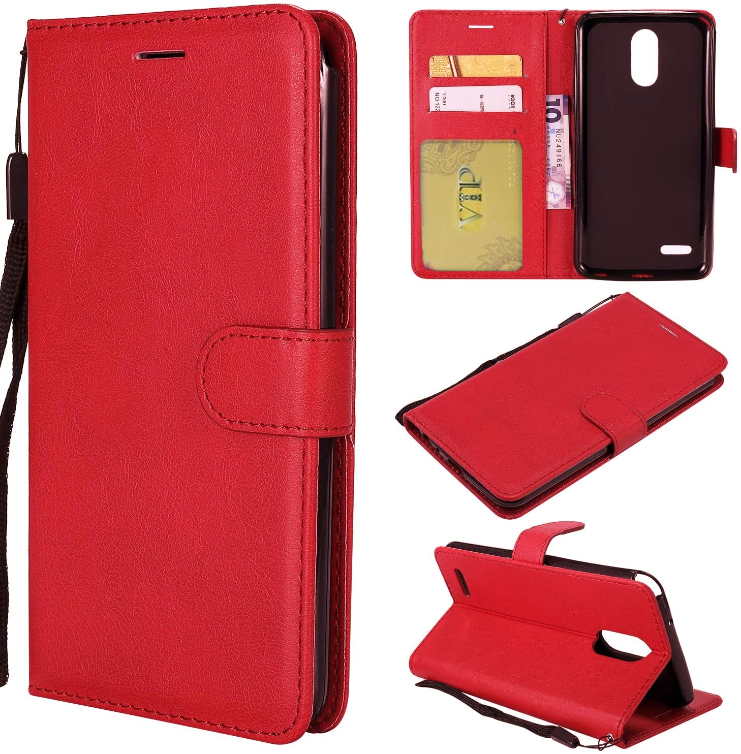 Leather Folio Wallet Case for LG Stylo 3 / Stylo 3 Plus