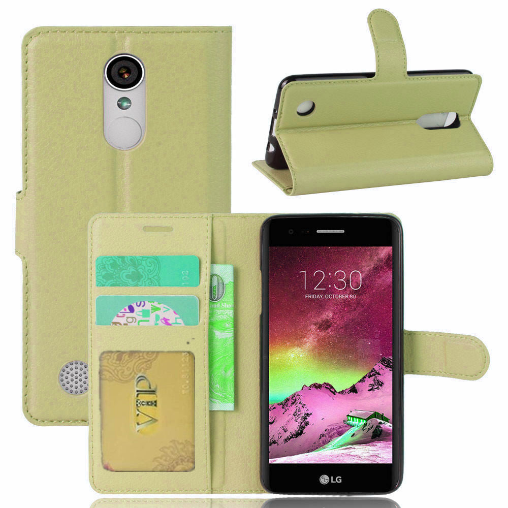 Leather Folio Wallet Case for LG K4 2017