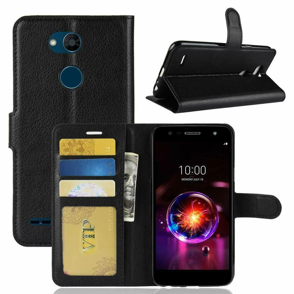 Leather Folio Wallet Case for LG X Power 3