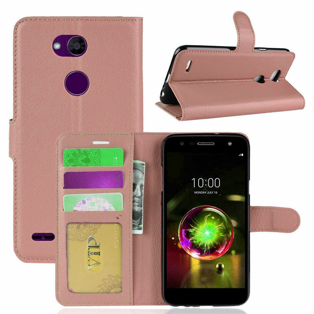 Leather Folio Wallet Case for LG X Power 3