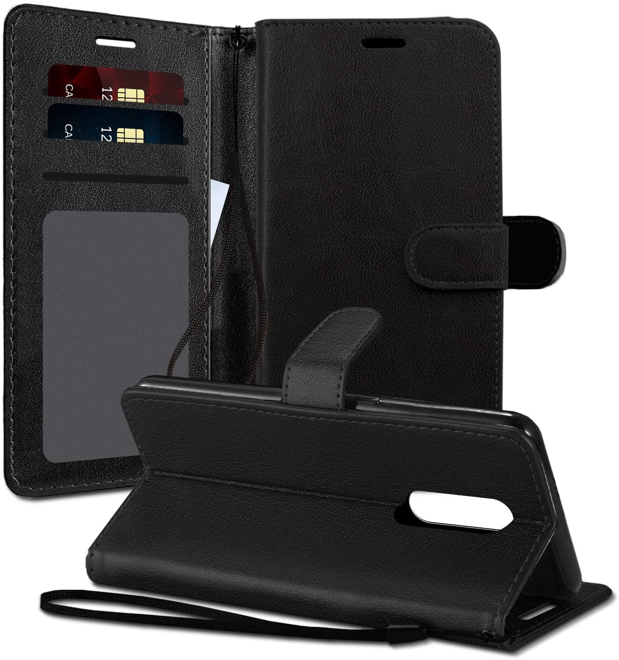 Leather Folio Wallet Case for LG K30 2019