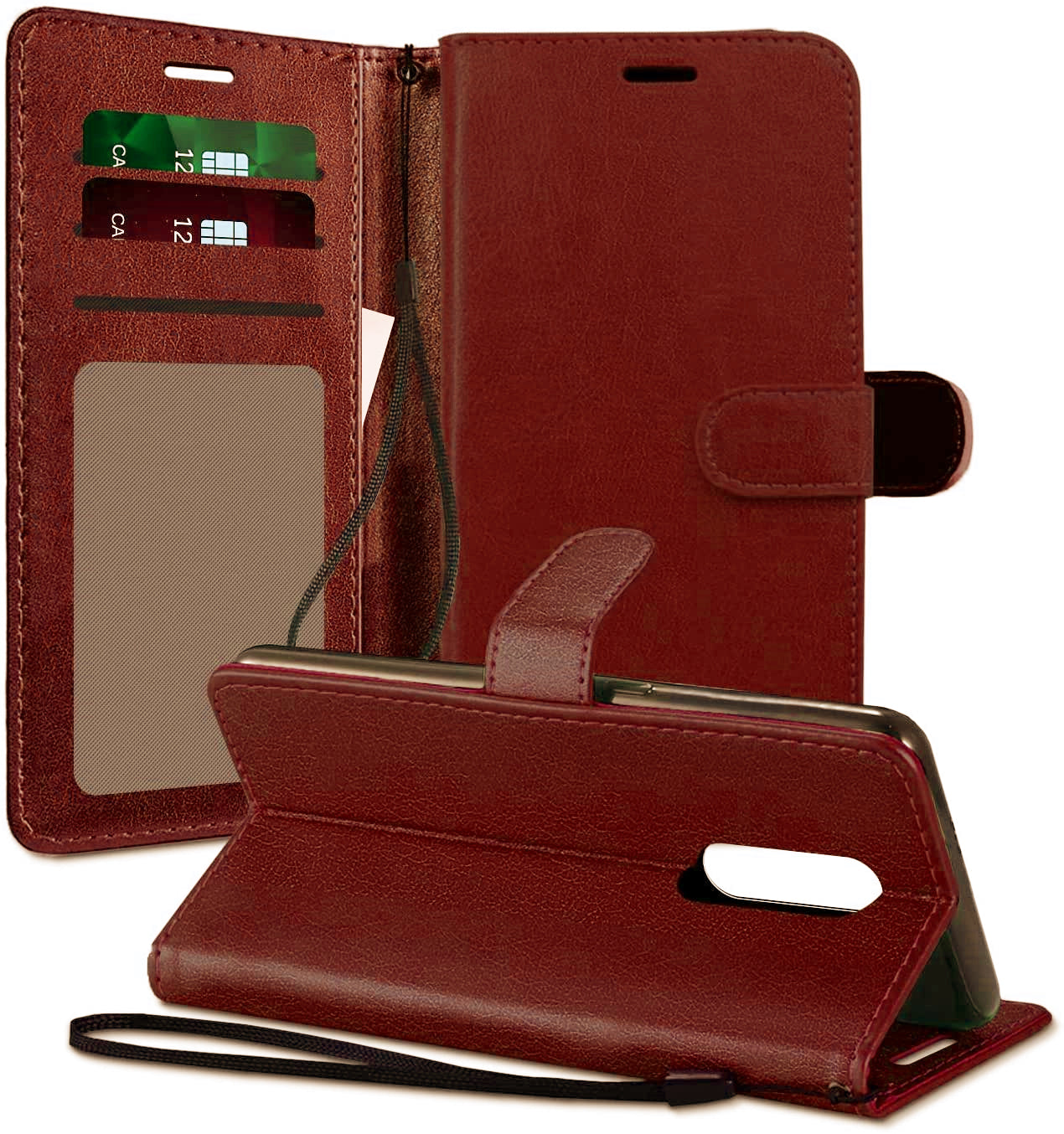 Leather Folio Wallet Case for LG K30 2019