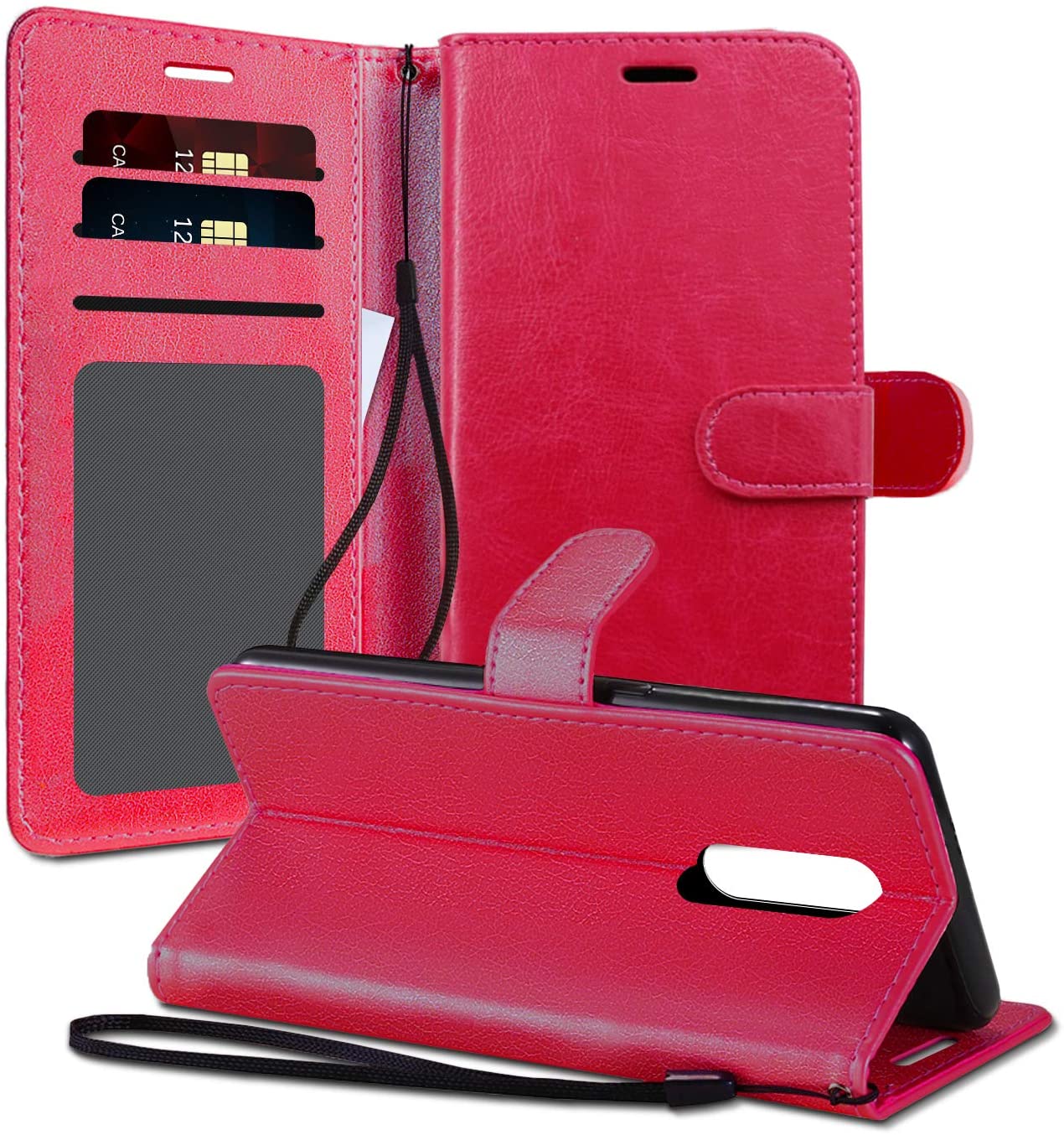 Leather Folio Wallet Case for LG K30 2019