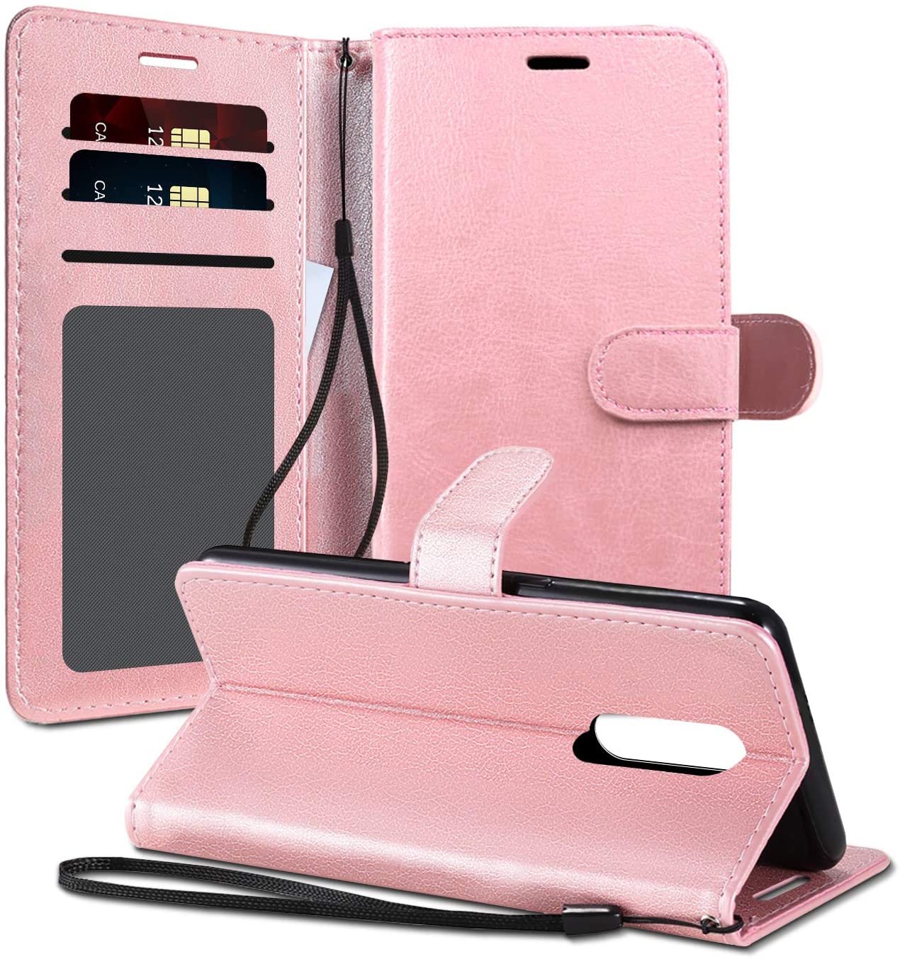 Leather Folio Wallet Case for LG K30 2019