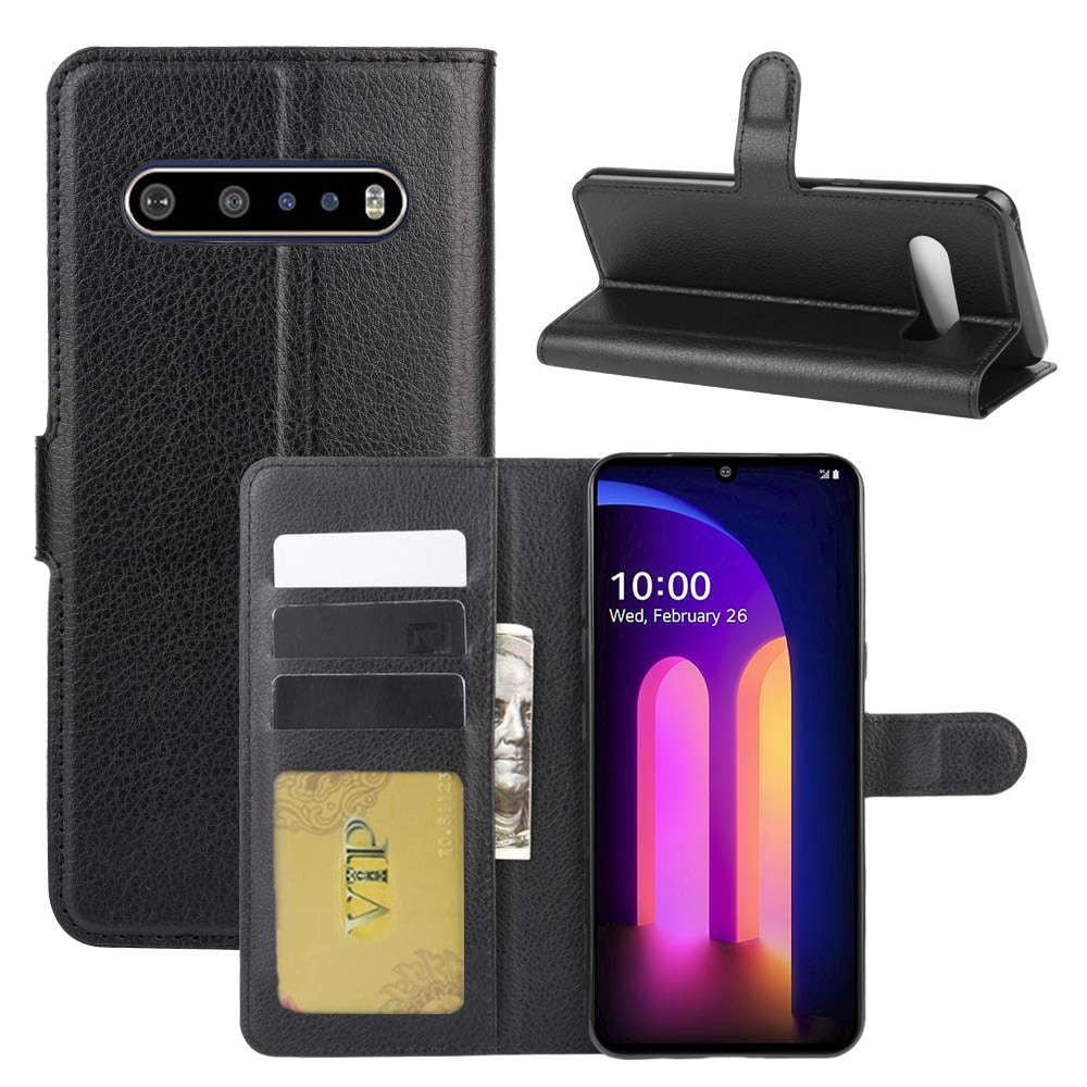 Leather Folio Wallet Case for LG V60